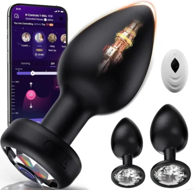3-Piece Vibrating Anal Plug Set with Remote (10 Modes)