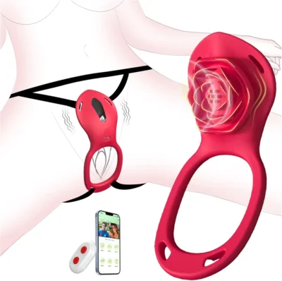 Couples Rose Wearable Vibrator with App & Remote Control