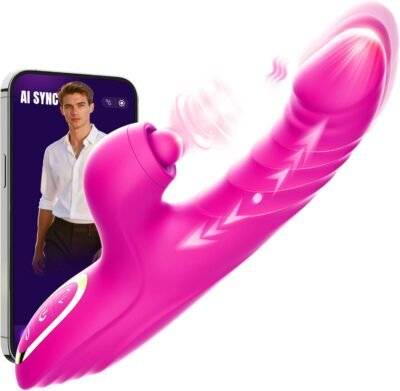 Thrusting Rabbit Vibrator – G-Spot & Clitoral Play (Rose Red)
